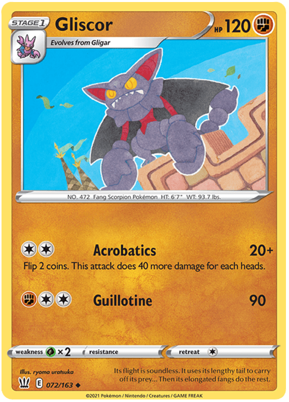 Gliscor (072/163) [Sword & Shield: Battle Styles] Pokemon Single Pokémon  | Multizone: Comics And Games