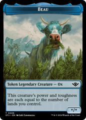 Treasure // Beau Double-Sided Token [Outlaws of Thunder Junction Tokens] MTG Single Magic: The Gathering  | Multizone: Comics And Games