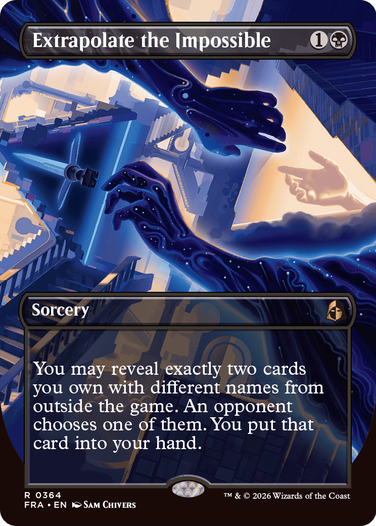 Extrapolate the Impossible (Borderless) [Reality Fracture] MTG Single Magic: The Gathering  | Multizone: Comics And Games