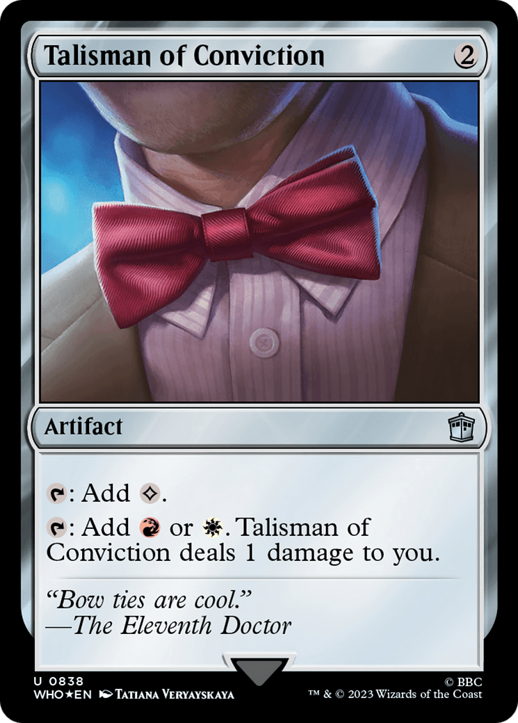 Talisman of Conviction (Surge Foil) [Doctor Who] MTG Single Magic: The Gathering  | Multizone: Comics And Games