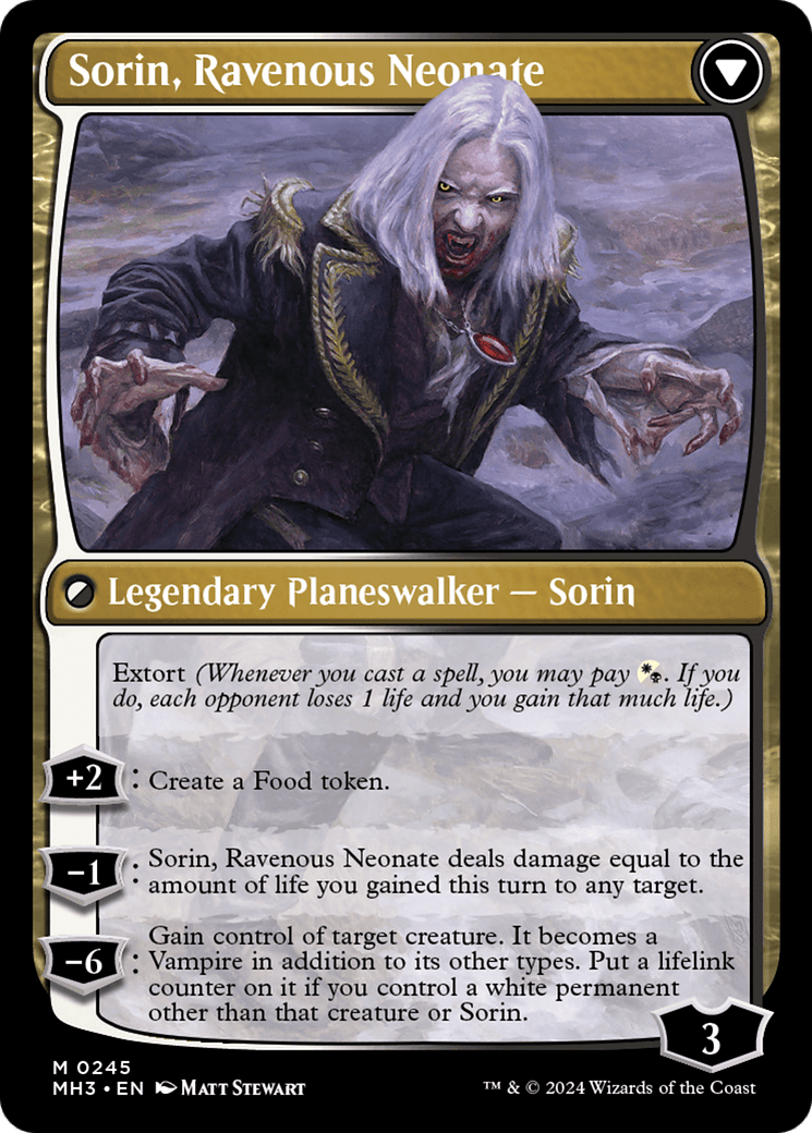 Sorin of House Markov // Sorin, Ravenous Neonate [Modern Horizons 3] MTG Single Magic: The Gathering  | Multizone: Comics And Games