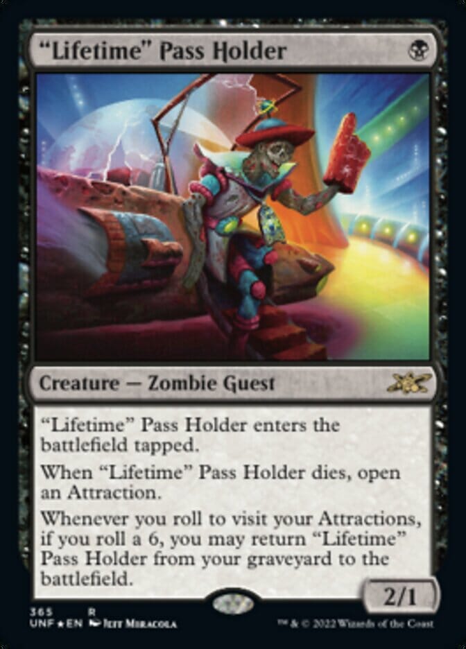 "Lifetime" Pass Holder (Galaxy Foil) [Unfinity] MTG Single Magic: The Gathering  | Multizone: Comics And Games