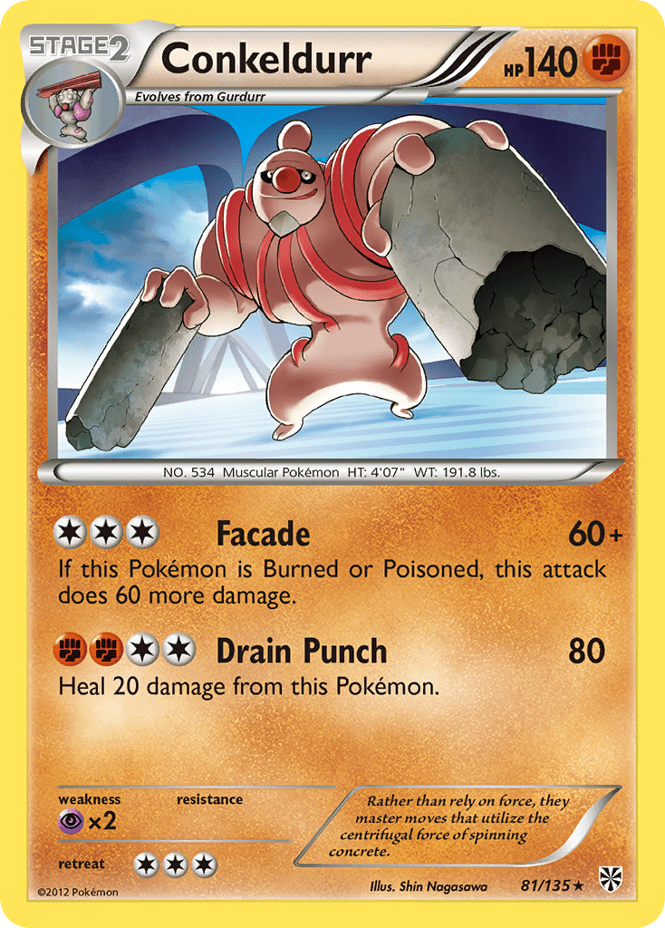 Conkeldurr (81/135) [Black & White: Plasma Storm] Pokemon Single Pokémon  | Multizone: Comics And Games