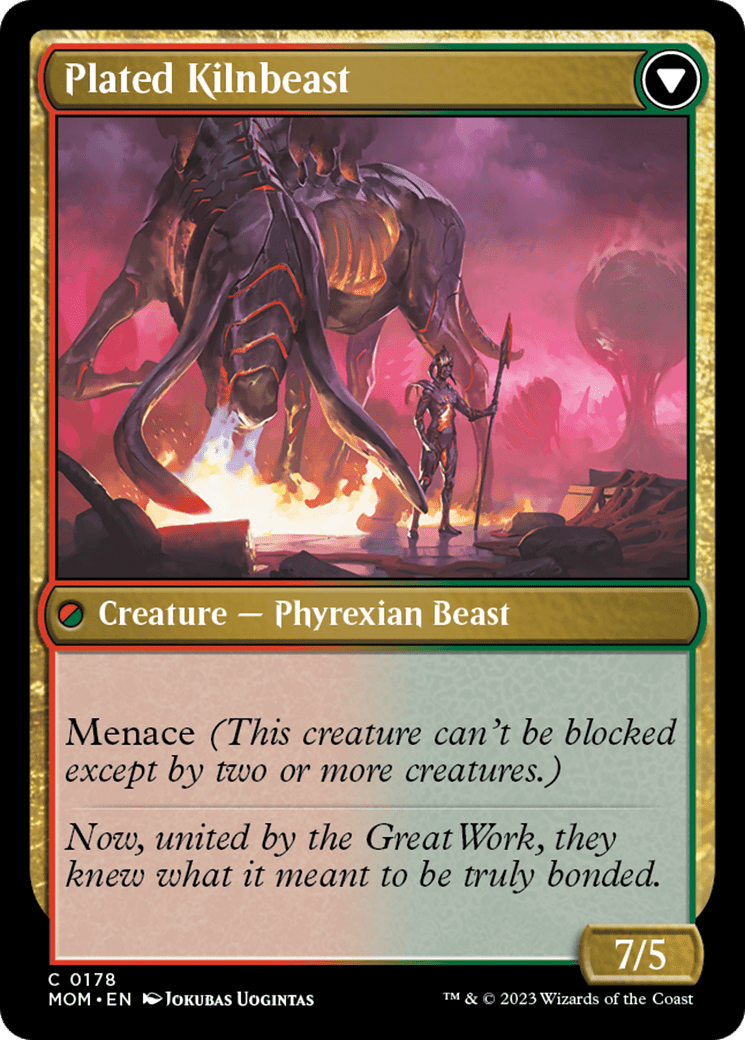 Bonded Herdbeast // Plated Kilnbeast [March of the Machine] MTG Single Magic: The Gathering  | Multizone: Comics And Games