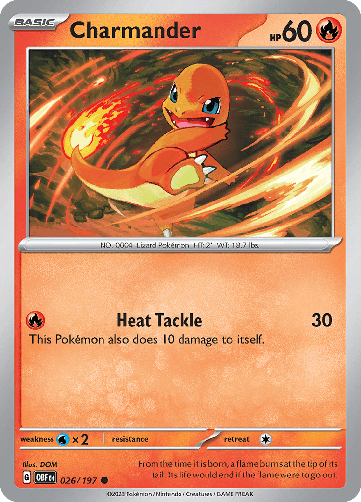 Charmander (026/197) [Scarlet & Violet: Obsidian Flames] Pokemon Single Pokémon  | Multizone: Comics And Games