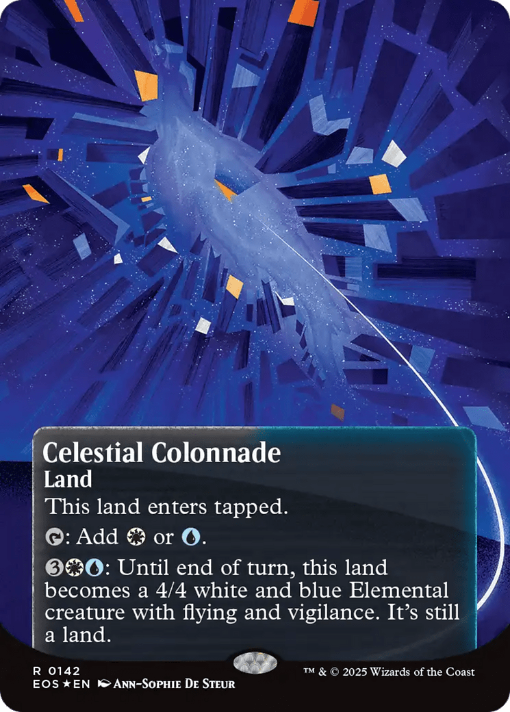 Celestial Colonnade (0142) (Borderless) (Galaxy Foil) [Edge of Eternities: Stellar Sights] MTG Single Magic: The Gathering  | Multizone: Comics And Games