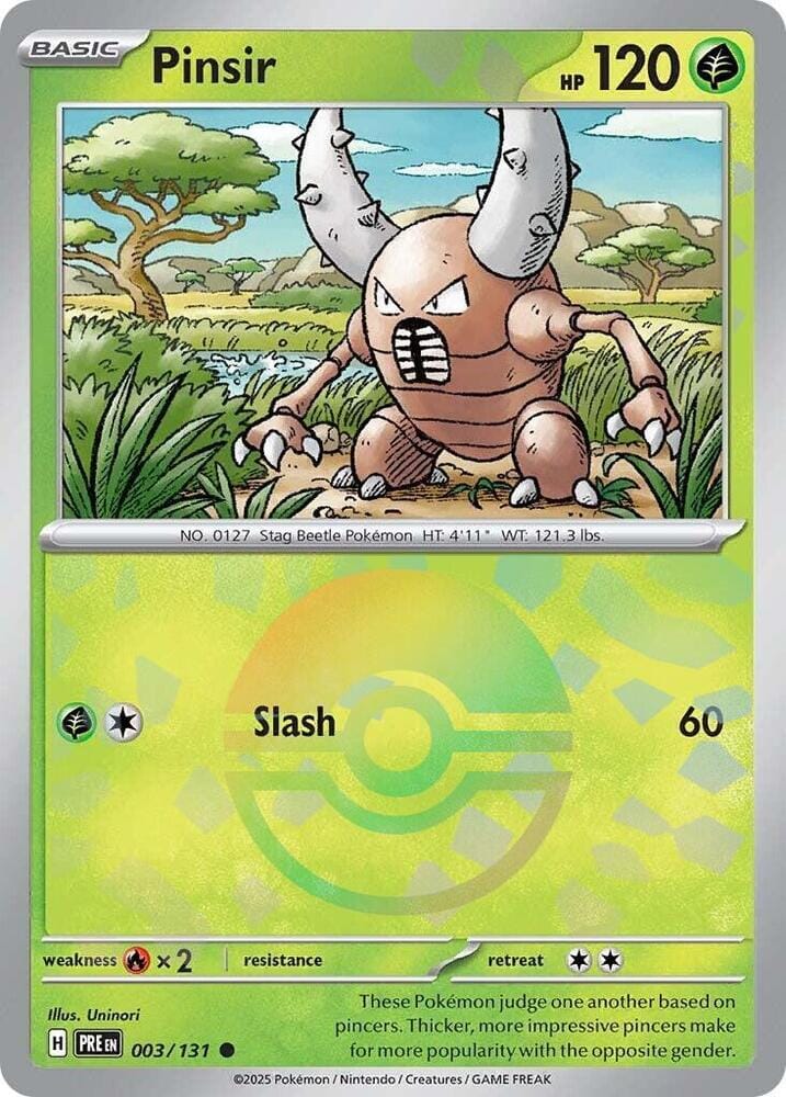 Pinsir (003/131) (Poke Ball Pattern) [Scarlet & Violet: Prismatic Evolutions] Pokemon Single Pokémon  | Multizone: Comics And Games