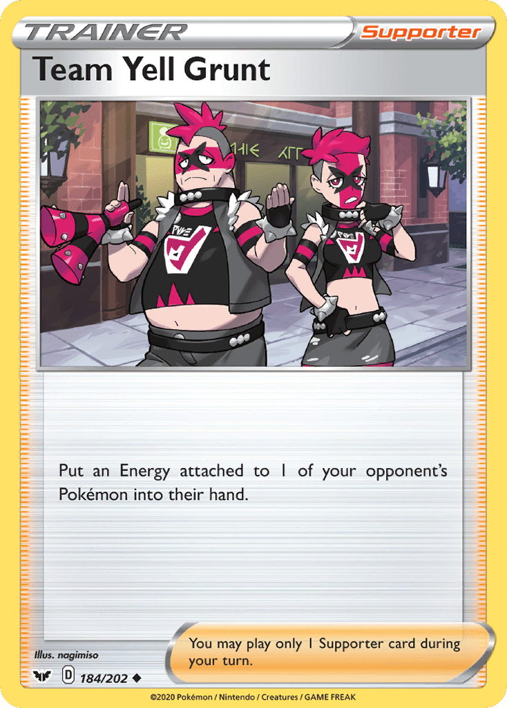 Team Yell Grunt (184/202) [Sword & Shield: Base Set] Pokemon Single Pokémon  | Multizone: Comics And Games