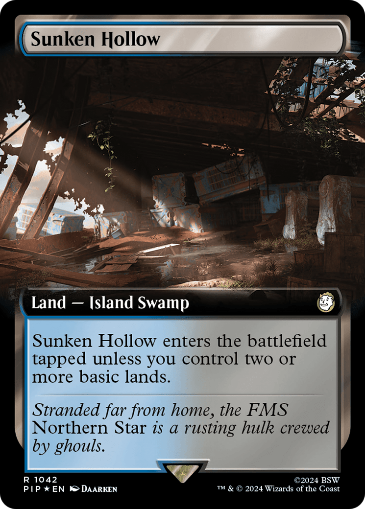 Sunken Hollow (Extended Art) (Surge Foil) [Fallout] MTG Single Magic: The Gathering  | Multizone: Comics And Games