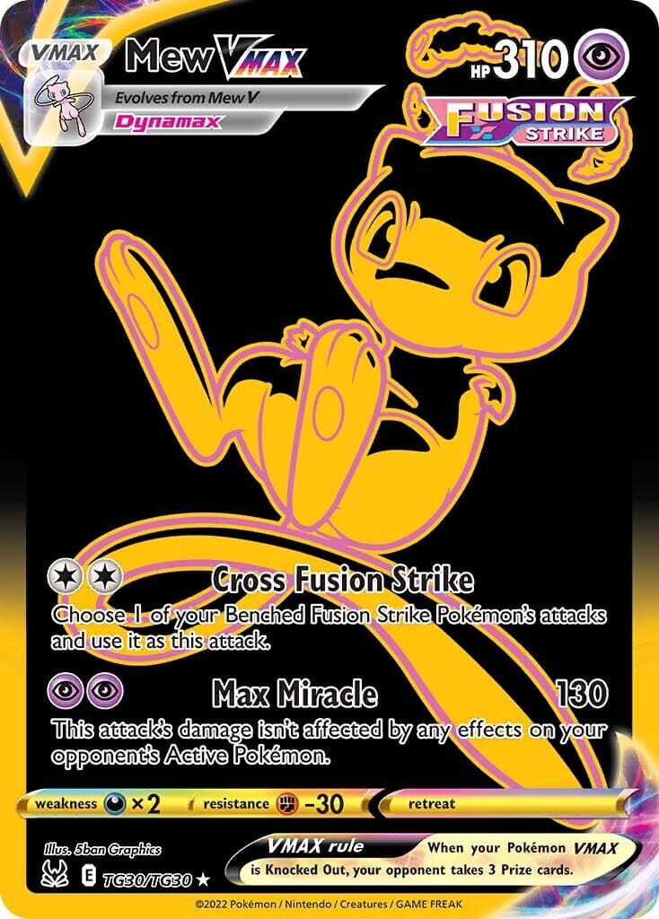 Mew VMAX (TG30/TG30) [Sword & Shield: Lost Origin] Pokemon Single Pokémon  | Multizone: Comics And Games