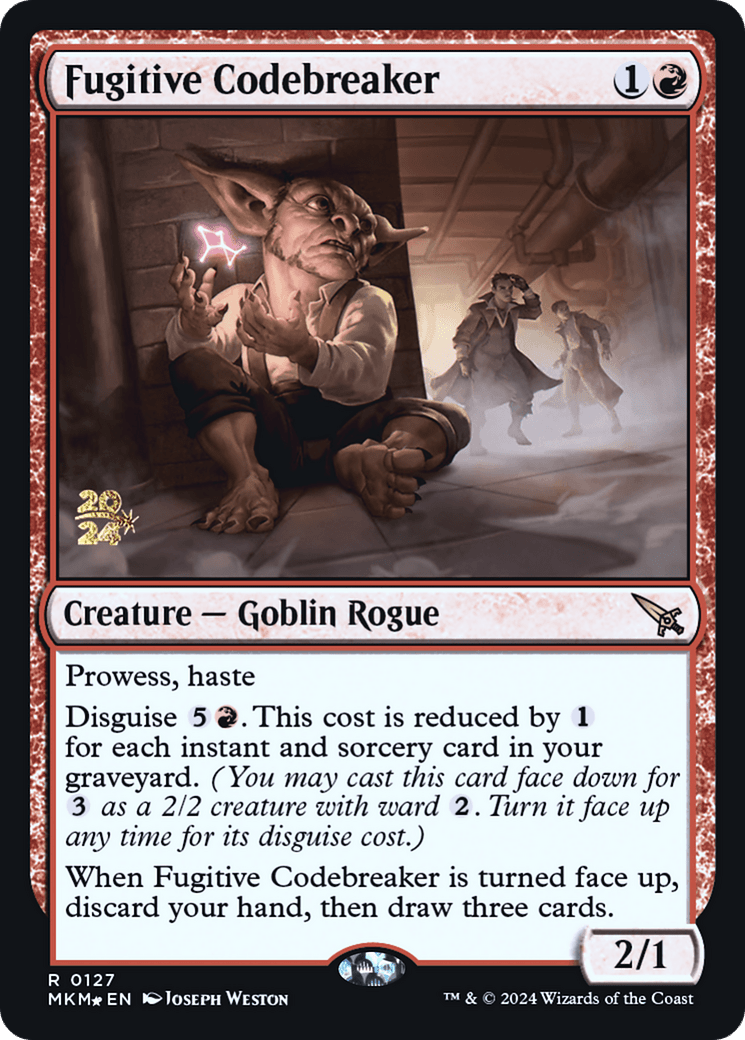 Fugitive Codebreaker [Murders at Karlov Manor Prerelease Promos] MTG Single Magic: The Gathering  | Multizone: Comics And Games