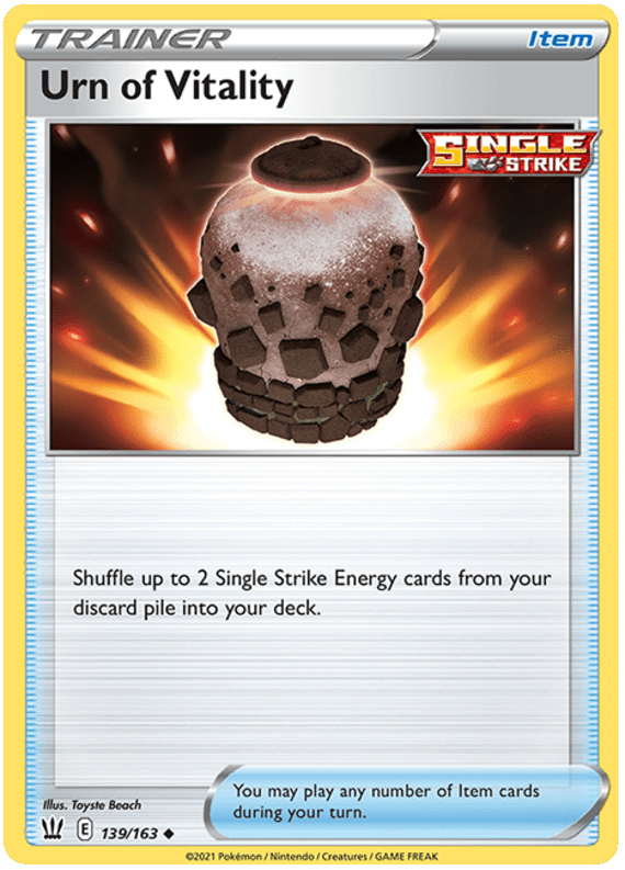 Urn of Vitality (139/163) [Sword & Shield: Battle Styles] Pokemon Single Pokémon  | Multizone: Comics And Games