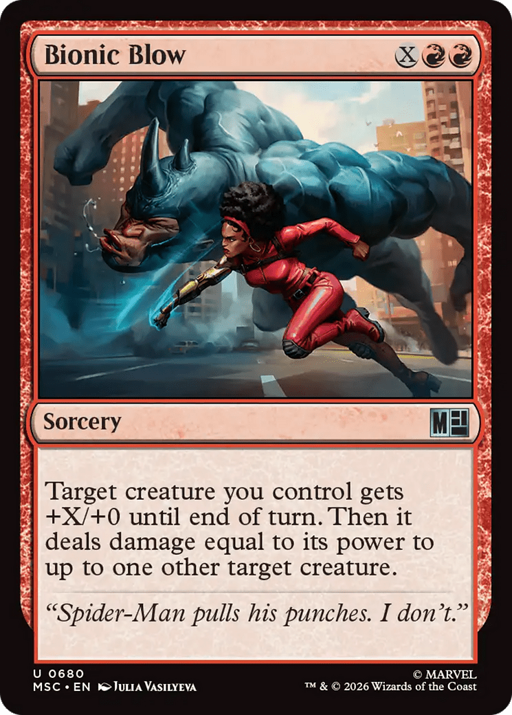 Bionic Blow [Marvel Super Heroes Commander] MTG Single Magic: The Gathering  | Multizone: Comics And Games