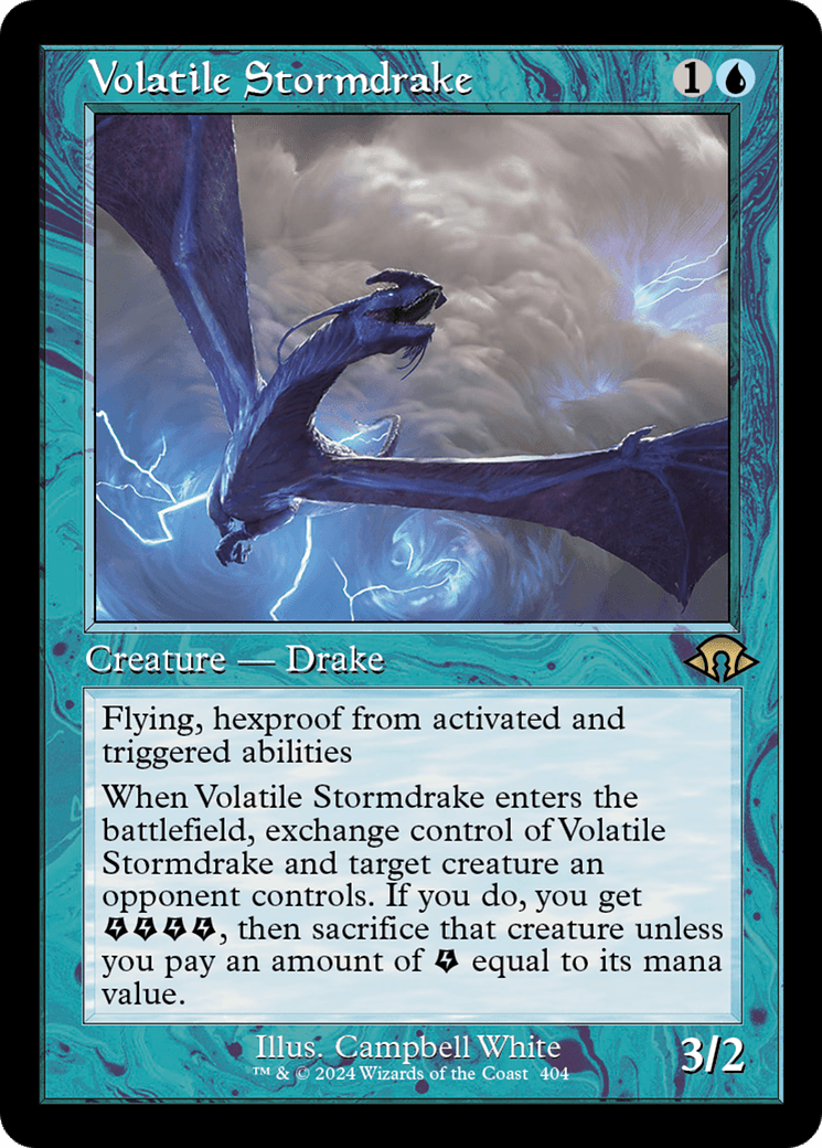 Volatile Stormdrake (Retro) [Modern Horizons 3] MTG Single Magic: The Gathering  | Multizone: Comics And Games