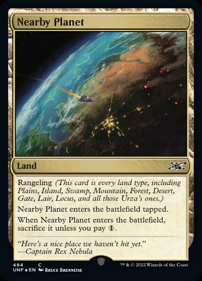 Nearby Planet (Galaxy Foil) [Unfinity] MTG Single Magic: The Gathering  | Multizone: Comics And Games