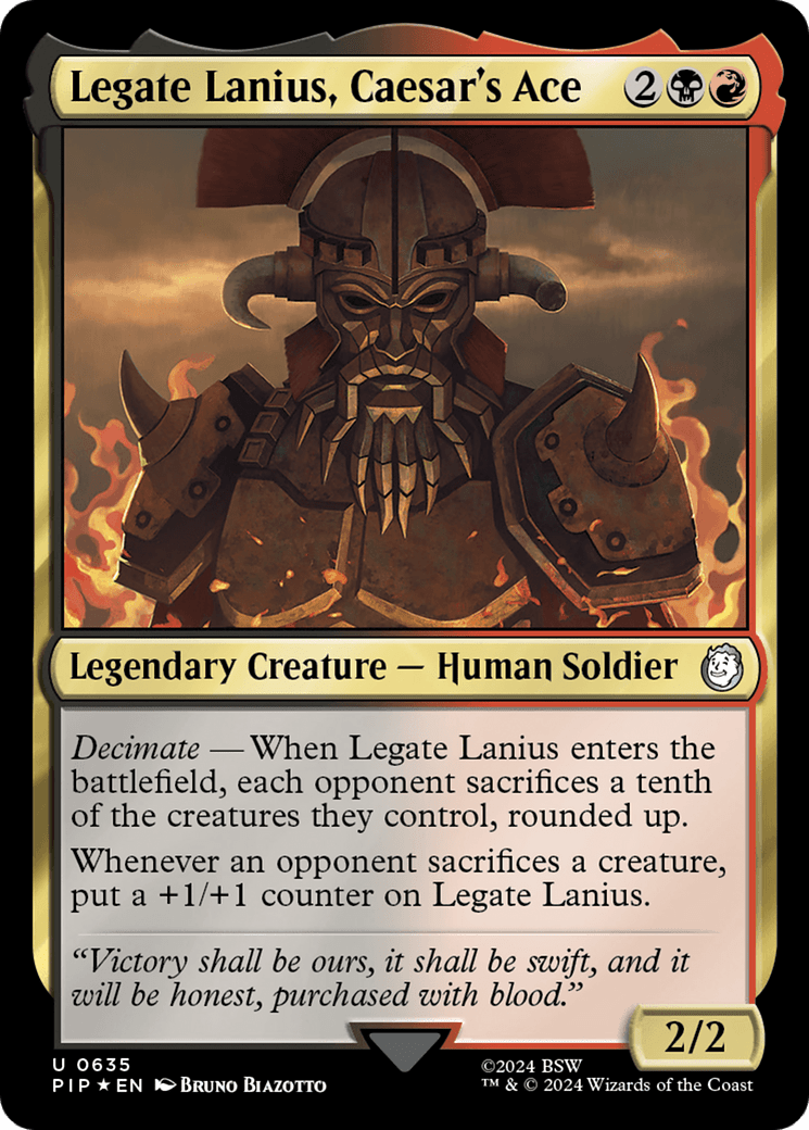 Legate Lanius, Caesar's Ace (Surge Foil) [Fallout] MTG Single Magic: The Gathering  | Multizone: Comics And Games