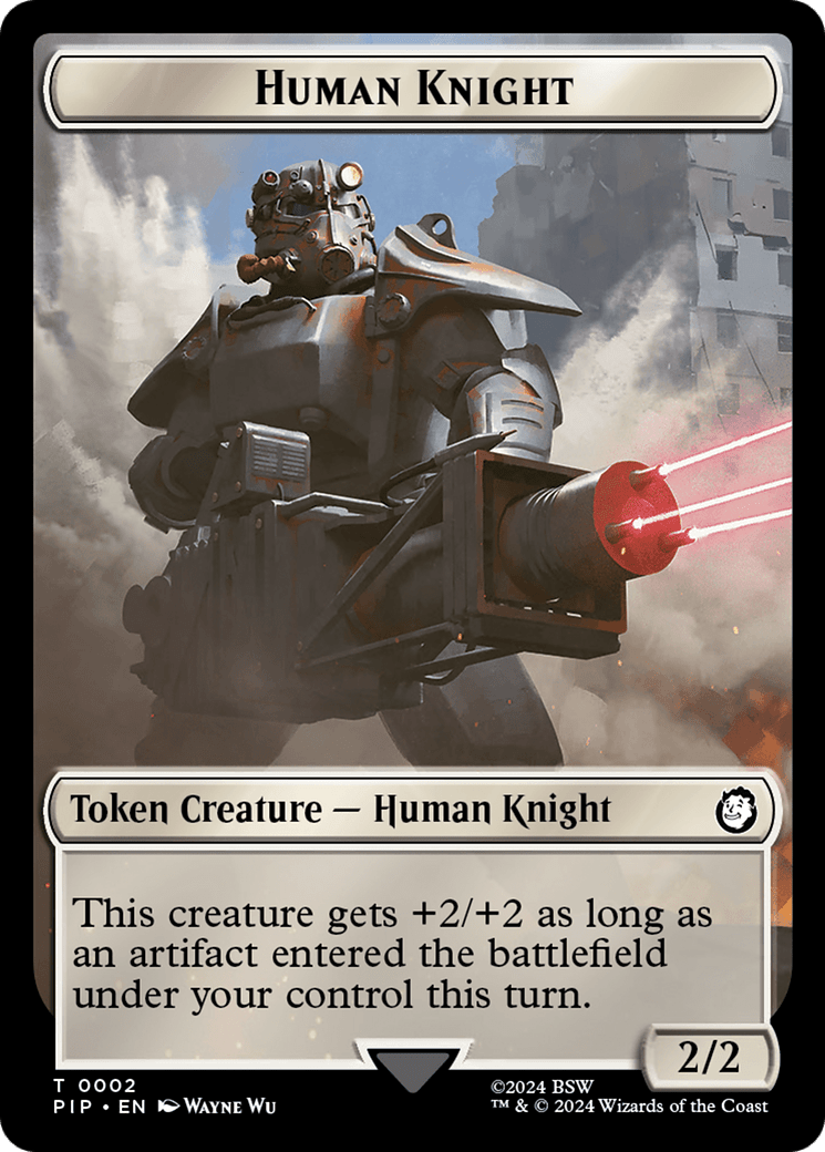 Treasure (0018) // Human Knight Double-Sided Token [Fallout Tokens] MTG Single Magic: The Gathering  | Multizone: Comics And Games