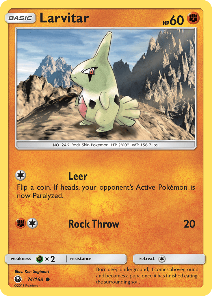 Larvitar (74/168) [Sun & Moon: Celestial Storm] Pokemon Single Pokémon  | Multizone: Comics And Games