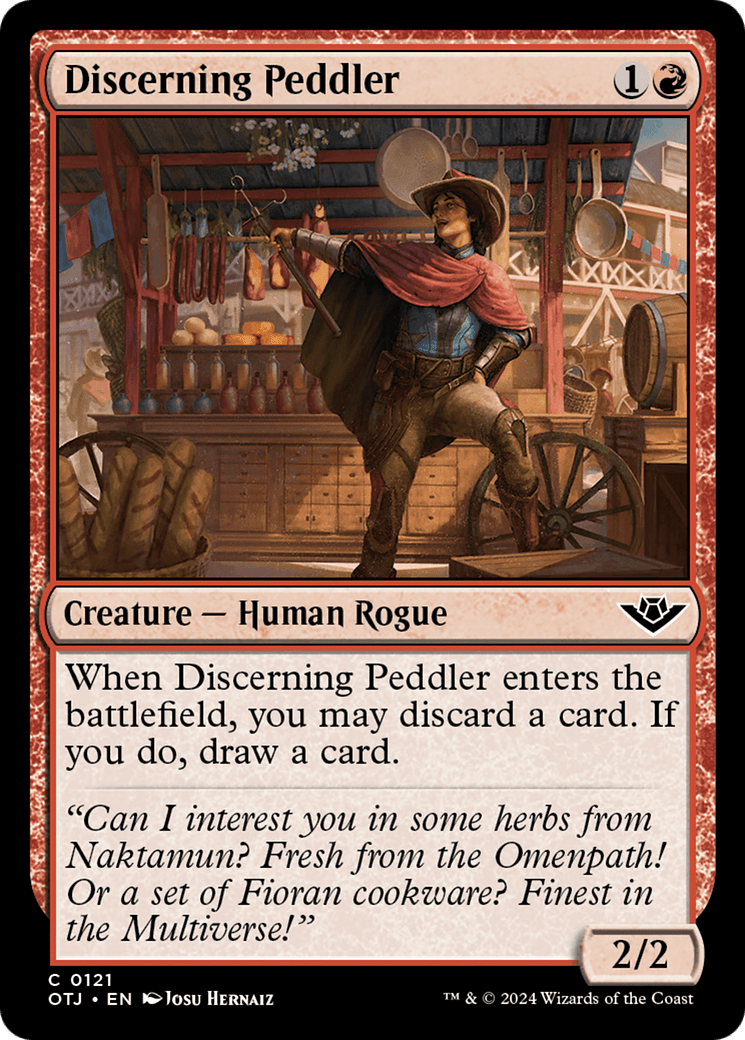 Discerning Peddler [Outlaws of Thunder Junction] MTG Single Magic: The Gathering  | Multizone: Comics And Games