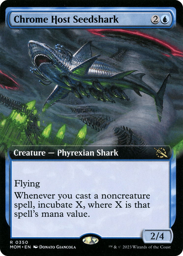 Chrome Host Seedshark (Extended Art) [March of the Machine] MTG Single Magic: The Gathering  | Multizone: Comics And Games