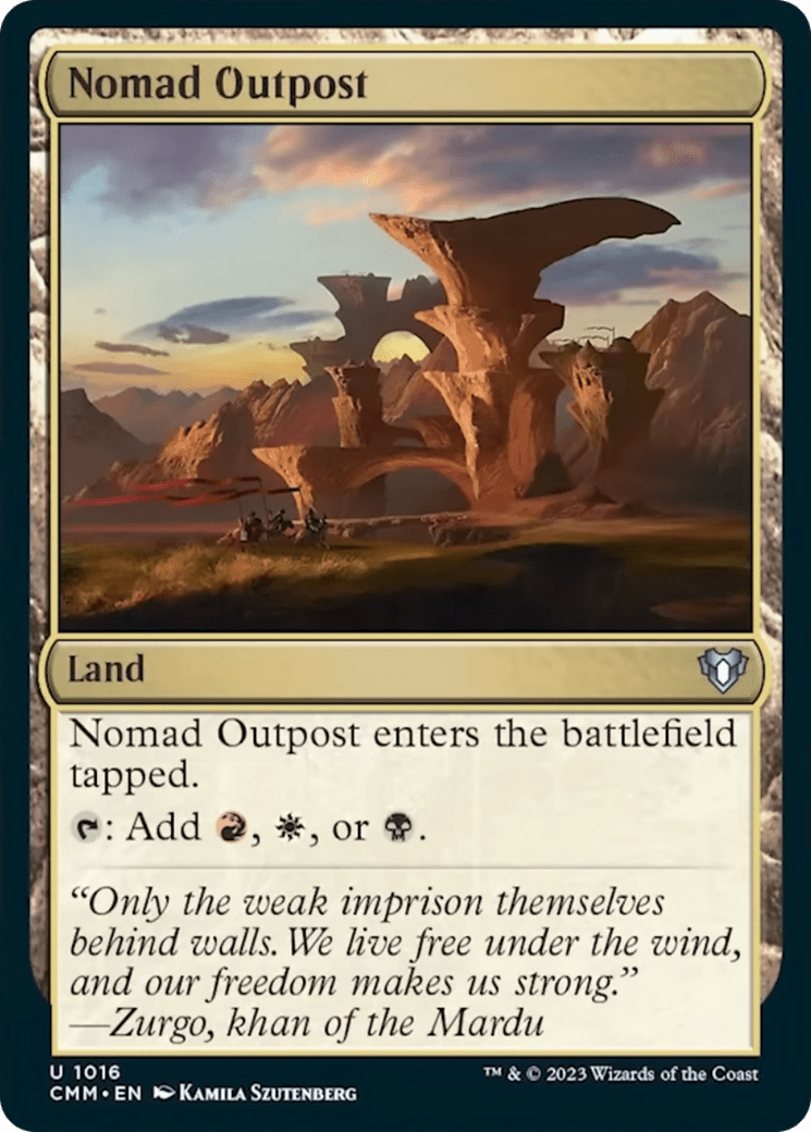 Nomad Outpost [Commander Masters] MTG Single Magic: The Gathering  | Multizone: Comics And Games