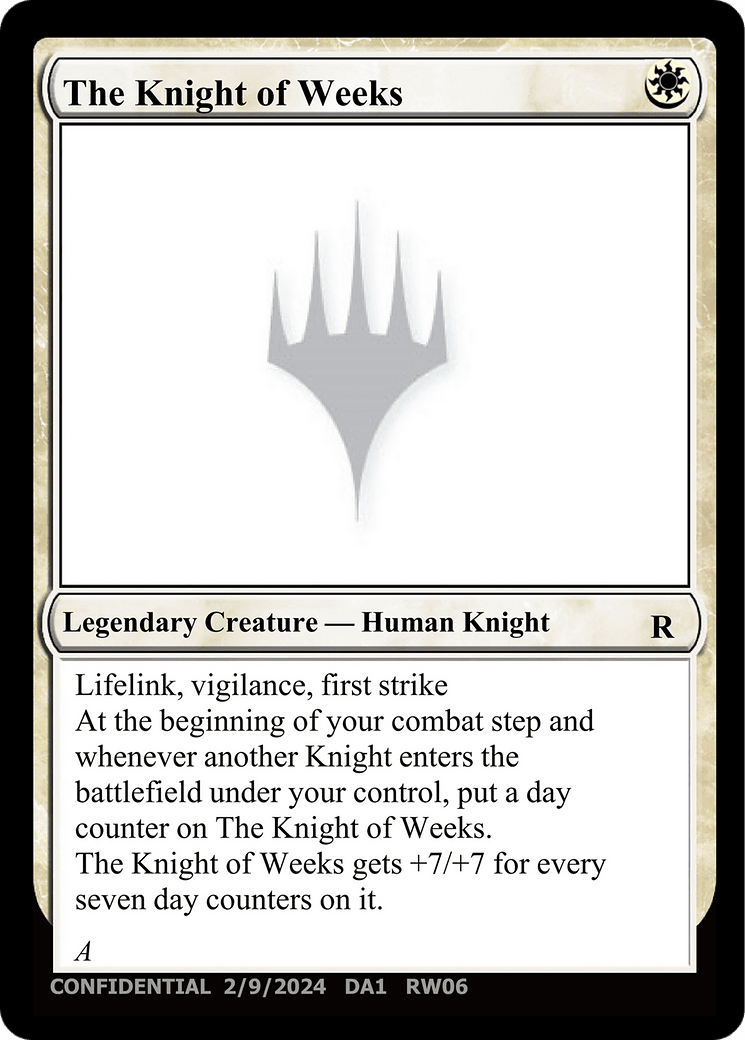 The Knight of Weeks [Unknown Event] MTG Single Magic: The Gathering  | Multizone: Comics And Games