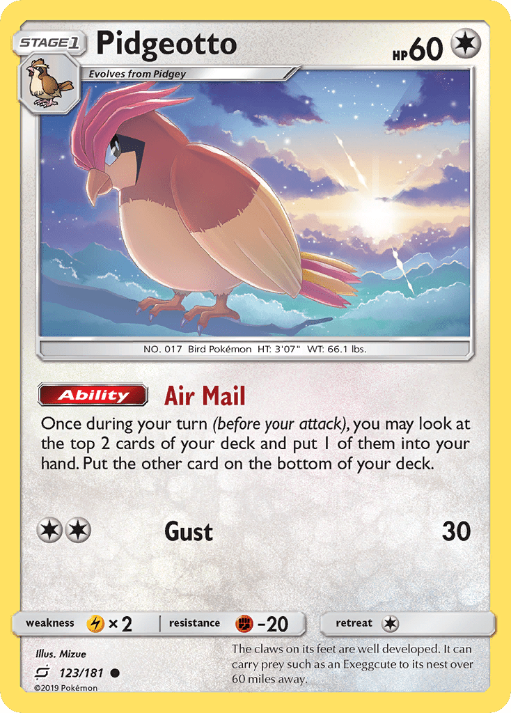 Pidgeotto (123/181) [Sun & Moon: Team Up] Pokemon Single Pokémon  | Multizone: Comics And Games