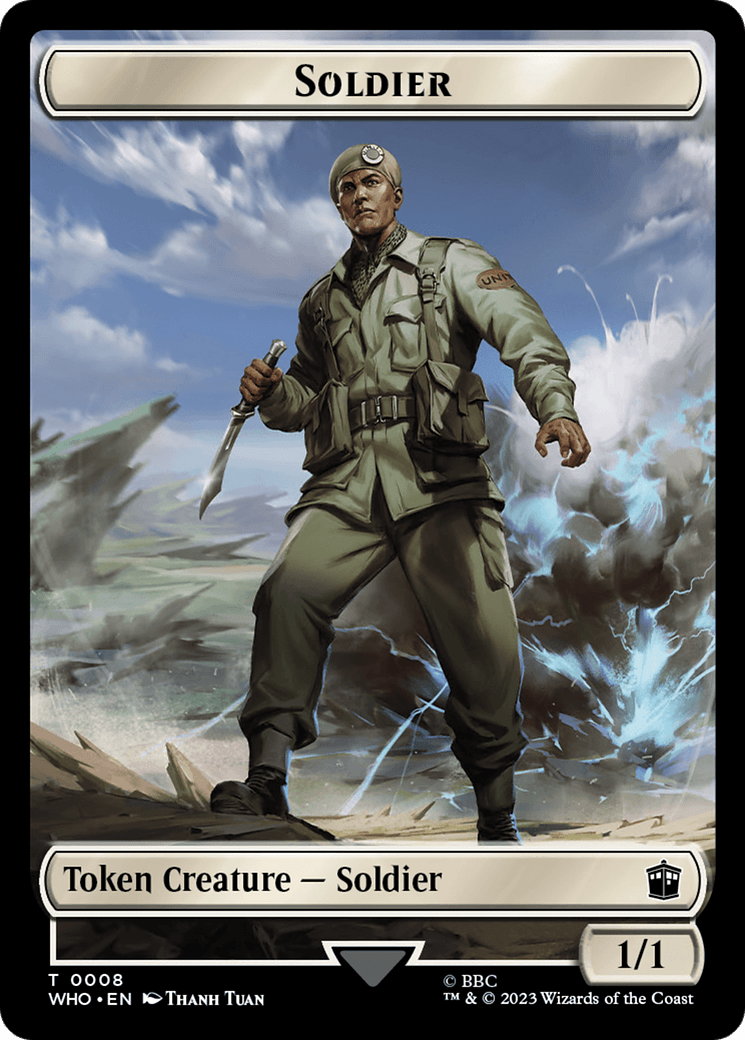 Soldier // Alien Warrior Double-Sided Token [Doctor Who Tokens] MTG Single Magic: The Gathering  | Multizone: Comics And Games