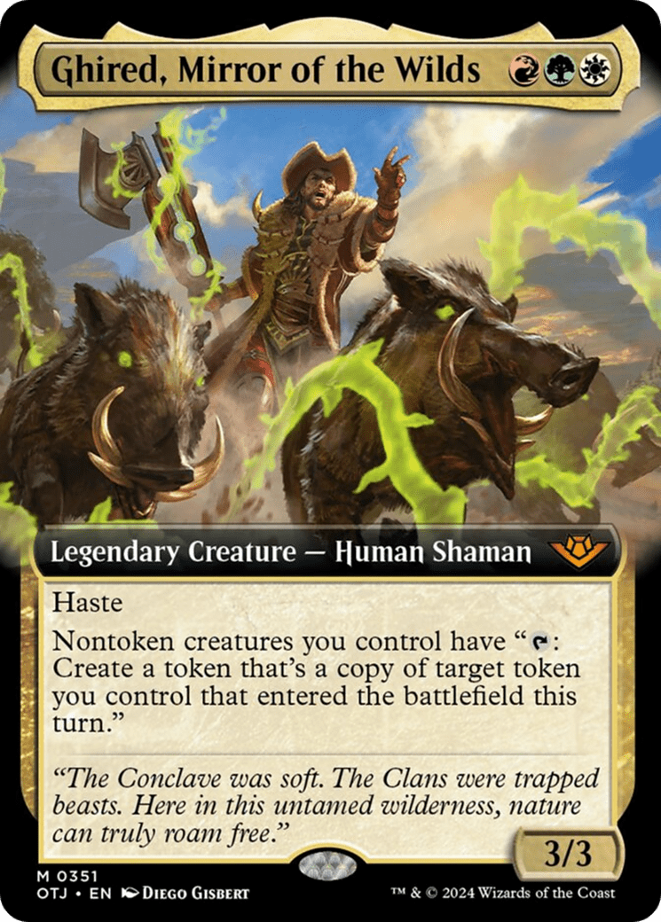 Ghired, Mirror of the Wilds (Extended Art) [Outlaws of Thunder Junction] MTG Single Magic: The Gathering  | Multizone: Comics And Games