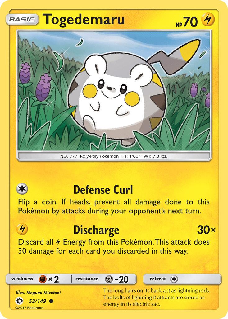 Togedemaru (53/149) [Sun & Moon: Base Set] Pokemon Single Pokémon  | Multizone: Comics And Games