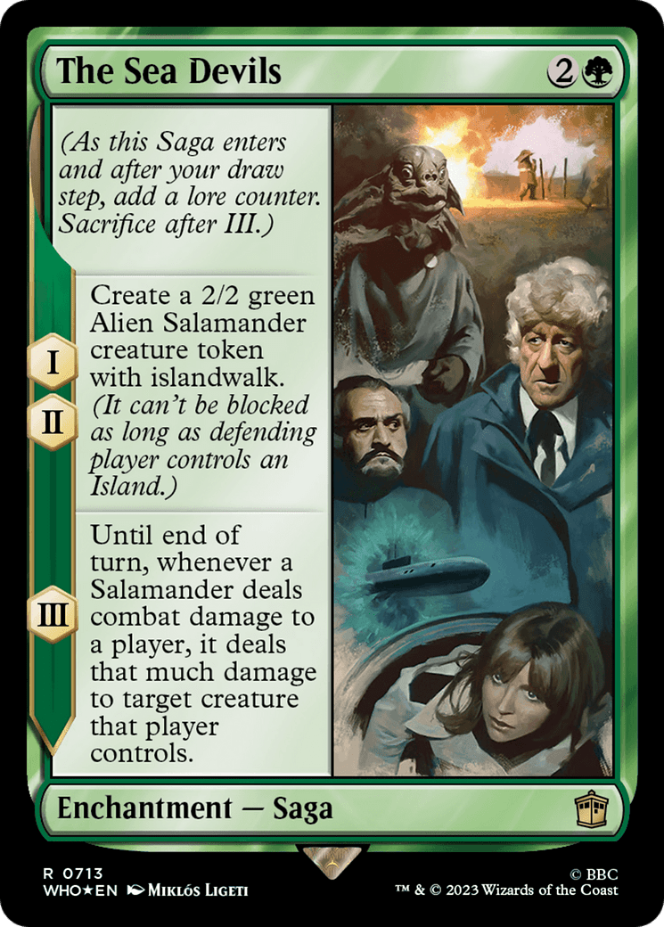 The Sea Devils (Surge Foil) [Doctor Who] MTG Single Magic: The Gathering  | Multizone: Comics And Games