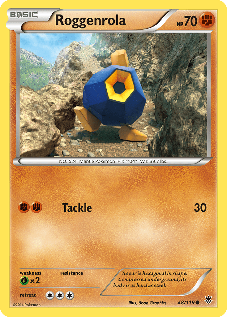 Roggenrola (48/119) [XY: Phantom Forces] Pokemon Single Pokémon  | Multizone: Comics And Games