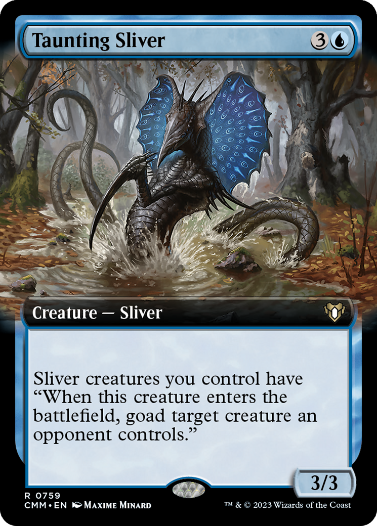 Taunting Sliver (Extended Art) [Commander Masters] | Multizone: Comics And Games