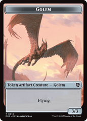 Golem (0013) // Nalaar Aetherjet Double-Sided Token [Aetherdrift Tokens] MTG Single Magic: The Gathering  | Multizone: Comics And Games