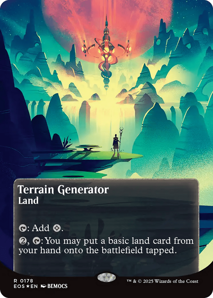 Terrain Generator (0178) (Borderless) (Galaxy Foil) [Edge of Eternities: Stellar Sights] MTG Single Magic: The Gathering  | Multizone: Comics And Games