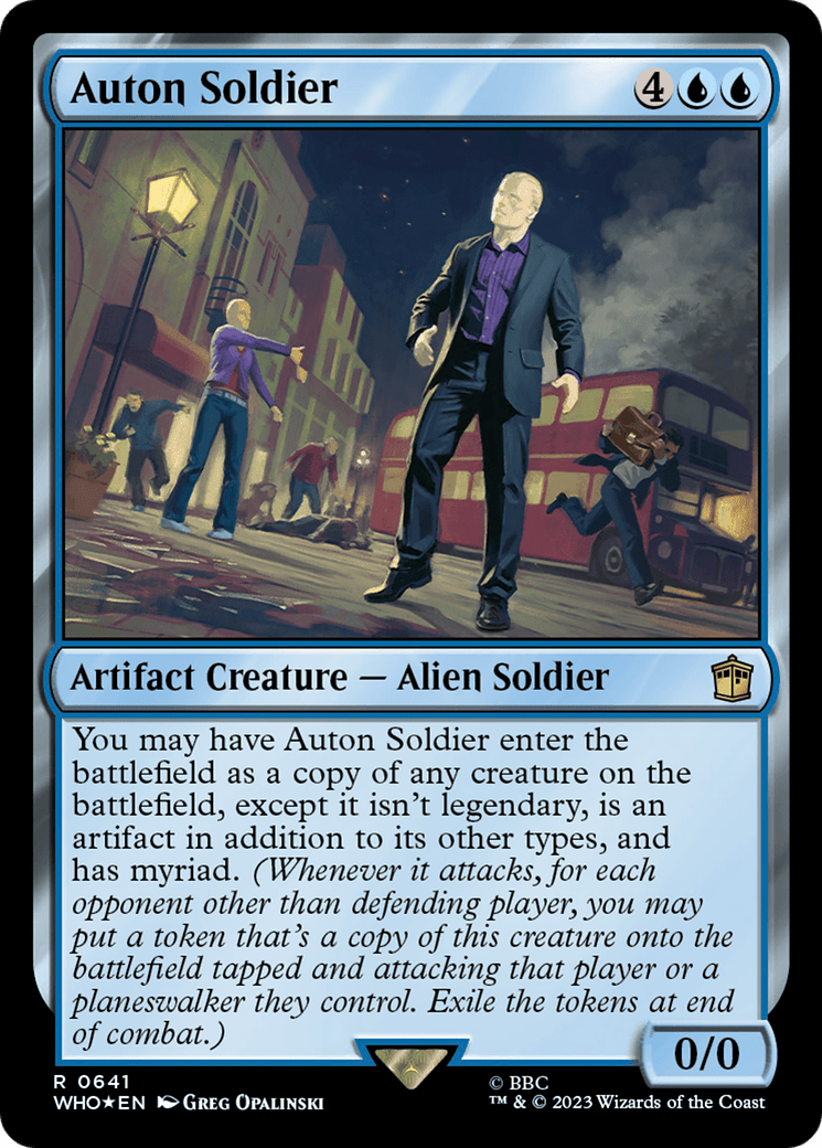 Auton Soldier (Surge Foil) [Doctor Who] MTG Single Magic: The Gathering  | Multizone: Comics And Games