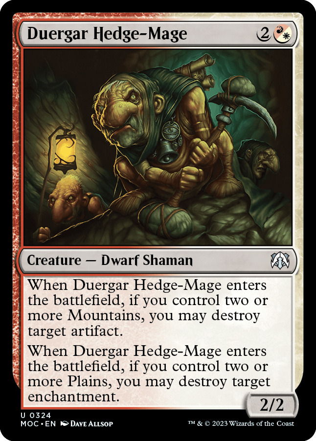 Duergar Hedge-Mage [March of the Machine Commander] MTG Single Magic: The Gathering  | Multizone: Comics And Games