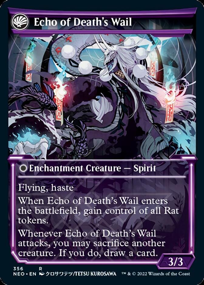 Tribute to Horobi // Echo of Death's Wail (Showcase Soft Glow) [Kamigawa: Neon Dynasty] MTG Single Magic: The Gathering  | Multizone: Comics And Games