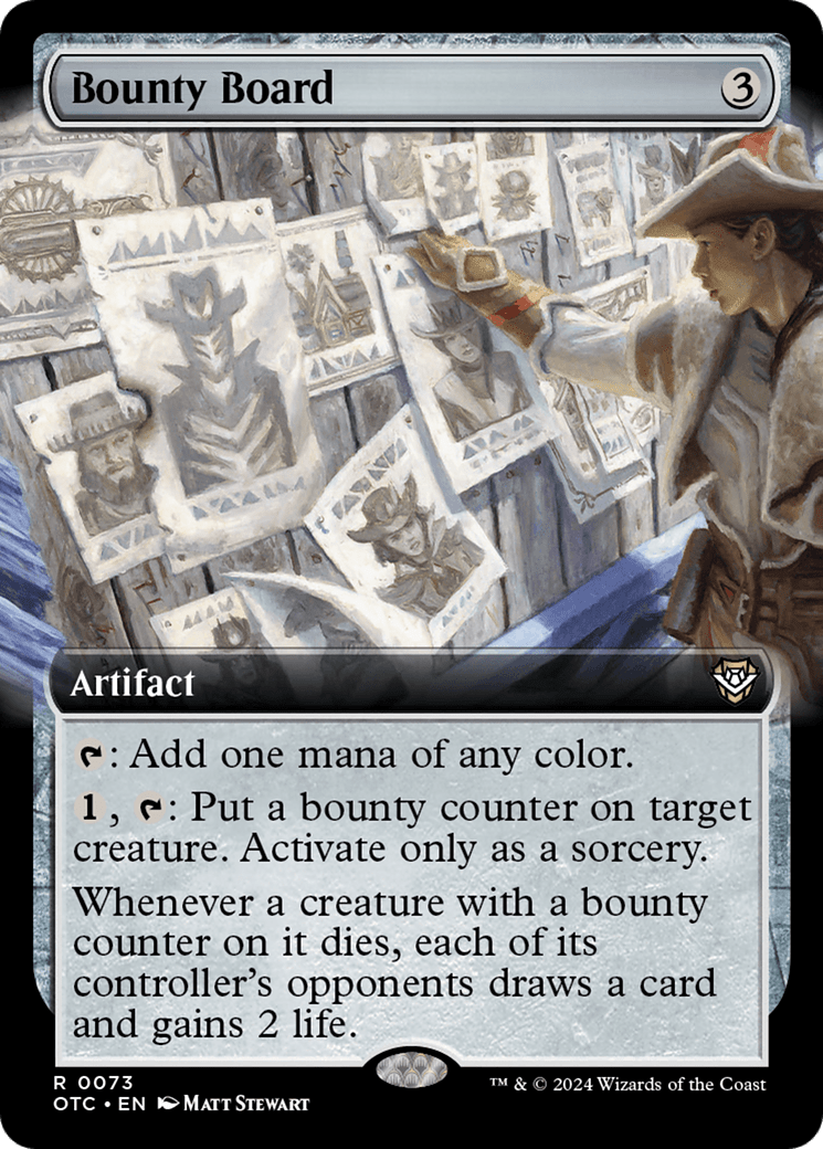 Bounty Board (Extended Art) [Outlaws of Thunder Junction Commander] MTG Single Magic: The Gathering  | Multizone: Comics And Games