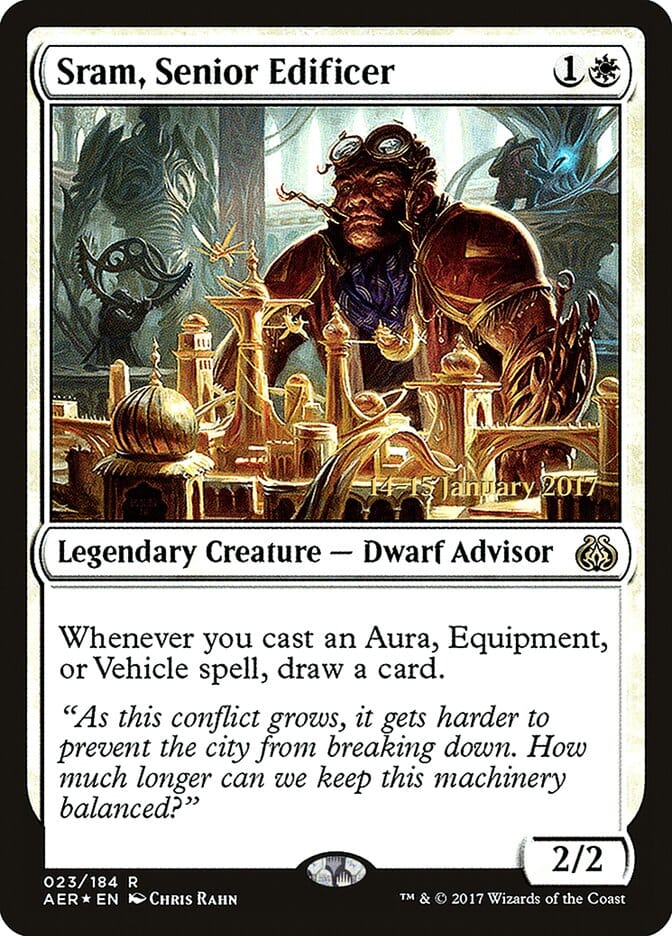 Sram, Senior Edificer [Aether Revolt Prerelease Promos] MTG Single Magic: The Gathering  | Multizone: Comics And Games