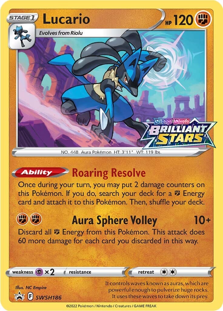 Lucario (SWSH186) (Prerelease Promo) [Sword & Shield: Black Star Promos] Pokemon Single Pokémon  | Multizone: Comics And Games