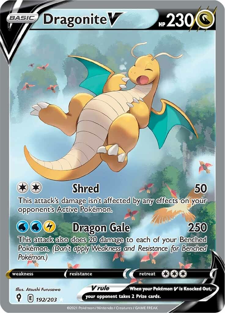 Dragonite V (192/203) [Sword & Shield: Evolving Skies] Pokemon Single Pokémon  | Multizone: Comics And Games