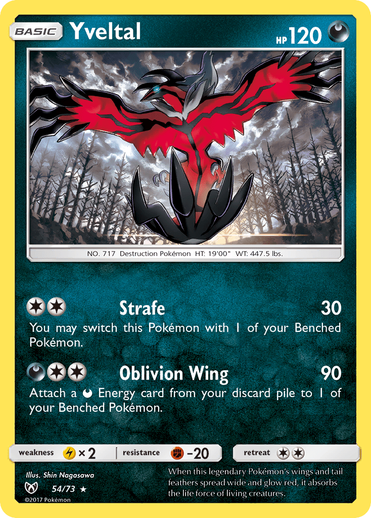 Yveltal (54/73) [Sun & Moon: Shining Legends] Pokemon Single Pokémon  | Multizone: Comics And Games