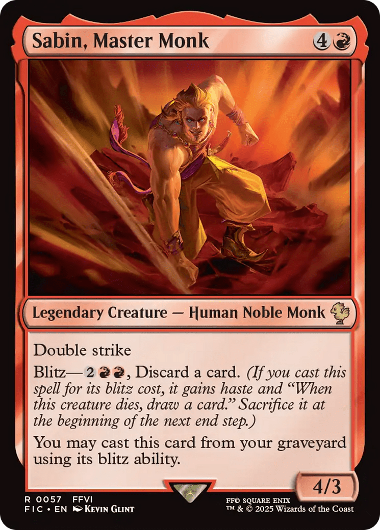 Sabin, Master Monk [FINAL FANTASY Commander] MTG Single Magic: The Gathering  | Multizone: Comics And Games