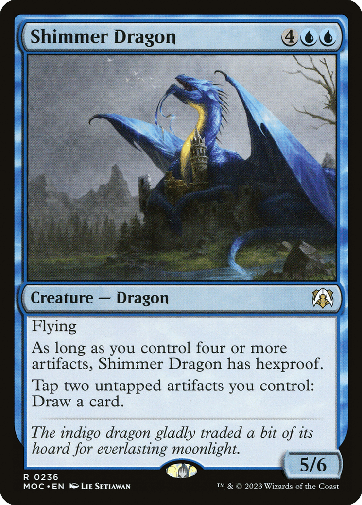 Shimmer Dragon [March of the Machine Commander] MTG Single Magic: The Gathering  | Multizone: Comics And Games