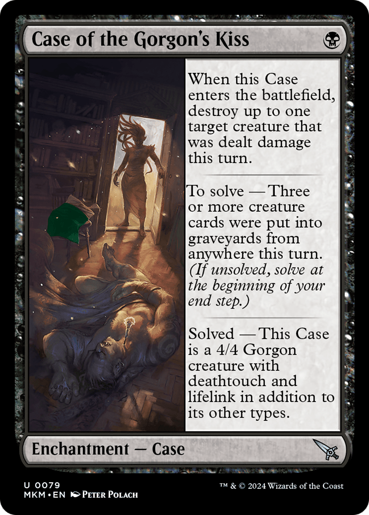 Case of the Gorgon's Kiss (Green) [Murders at Karlov Manor] MTG Single Magic: The Gathering  | Multizone: Comics And Games