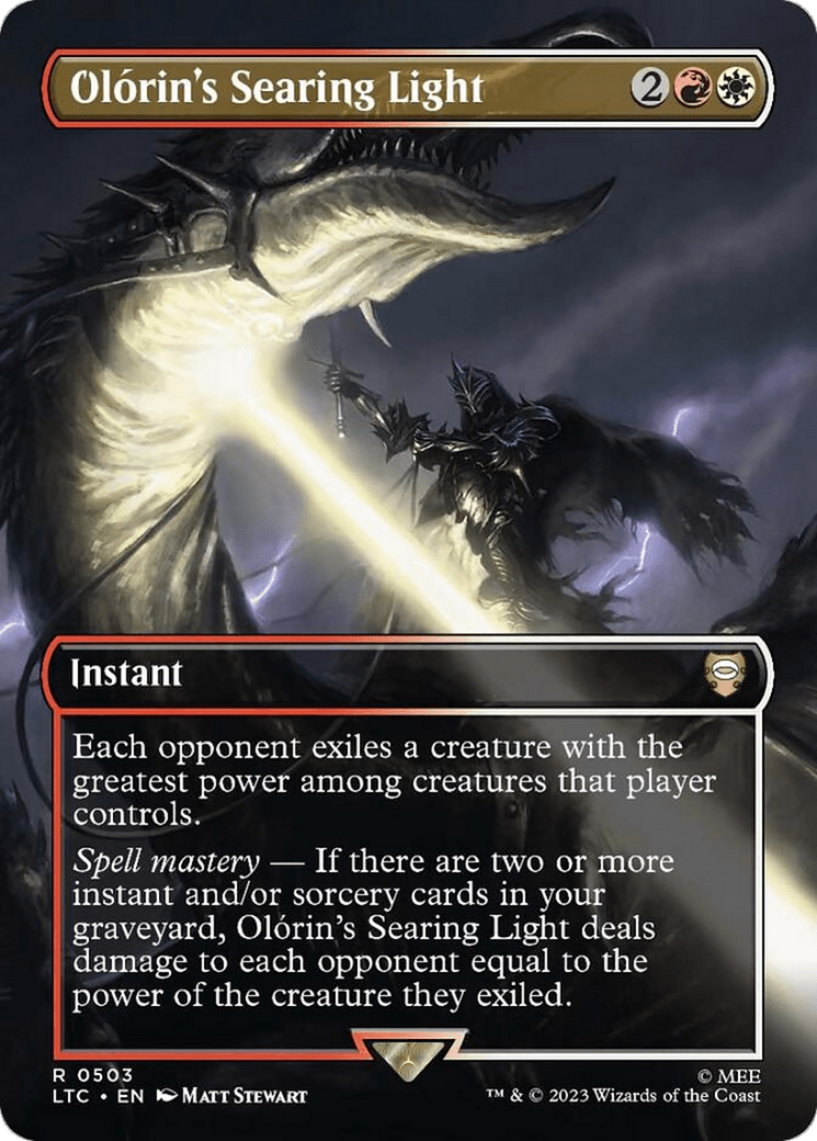 Olorin's Searing Light (Borderless) [The Lord of the Rings: Tales of Middle-Earth Commander] MTG Single Magic: The Gathering  | Multizone: Comics And Games