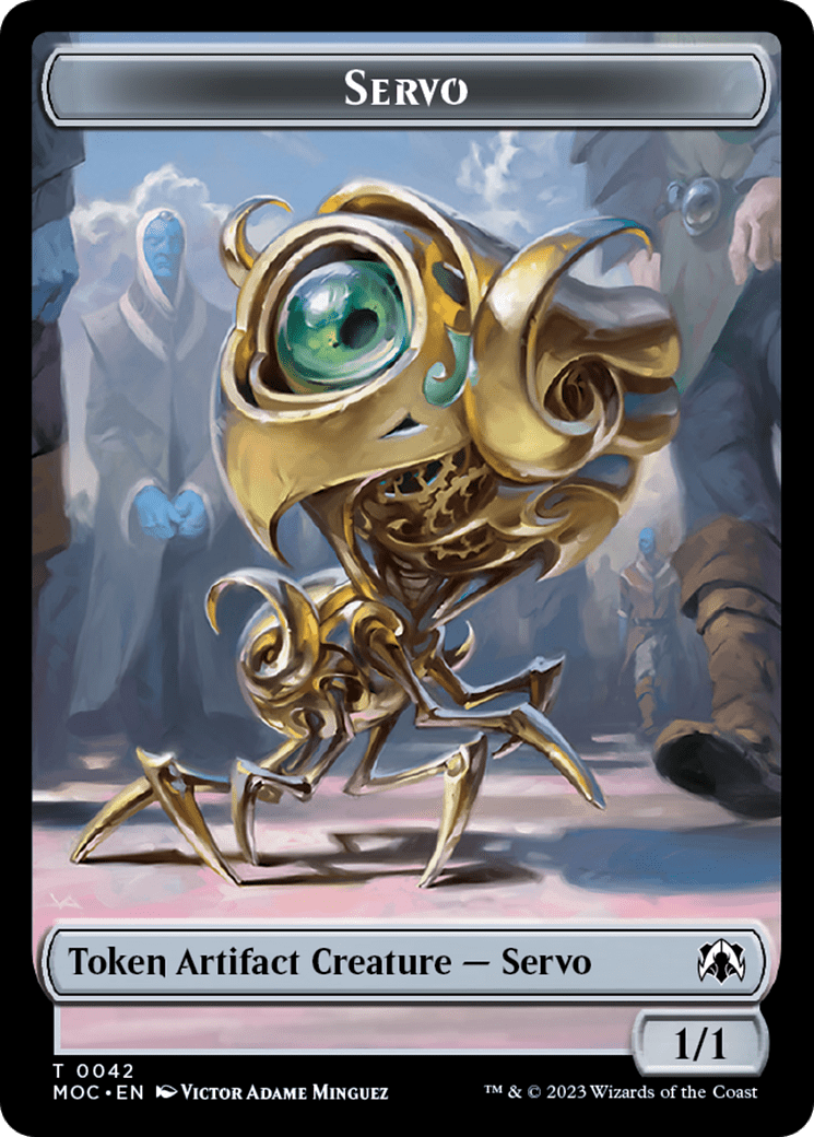 Feather // Servo Double-Sided Token [March of the Machine Commander Tokens] MTG Single Magic: The Gathering  | Multizone: Comics And Games