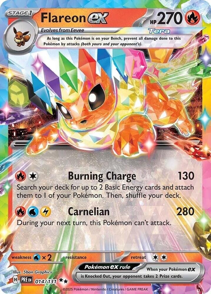 Flareon ex (014/131) [Scarlet & Violet: Prismatic Evolutions] Pokemon Single Pokémon  | Multizone: Comics And Games