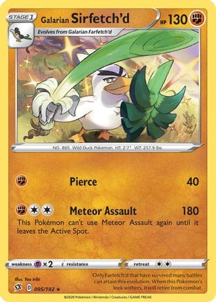 Galarian Sirfetch'd (095/192) (Theme Deck Exclusive) [Sword & Shield: Rebel Clash] Pokemon Single Pokémon  | Multizone: Comics And Games